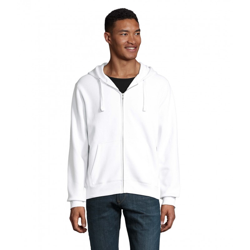 Sol's - Veste zippée homme à capuche SPIKE MEN - Blanc