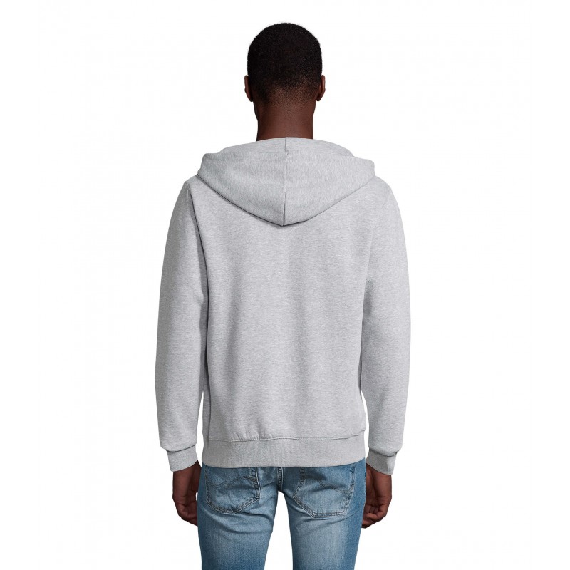 Sol's - Veste zippée homme à capuche SPIKE MEN - Gris Chiné