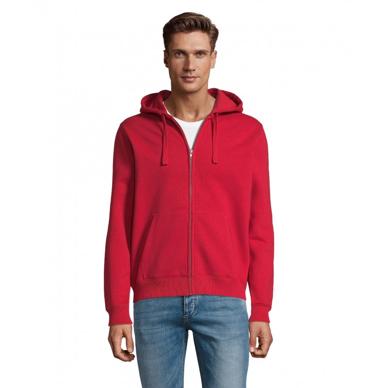 Sol's - Veste zippée homme à capuche SPIKE MEN - Rouge