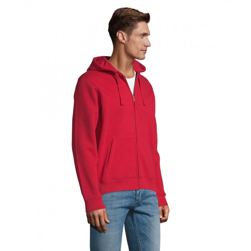 Sol's - Veste zippée homme à capuche SPIKE MEN - Rouge