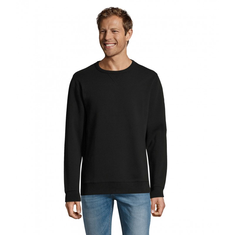 Sol's - Sweat-shirt homme col rond SULLY - Noir