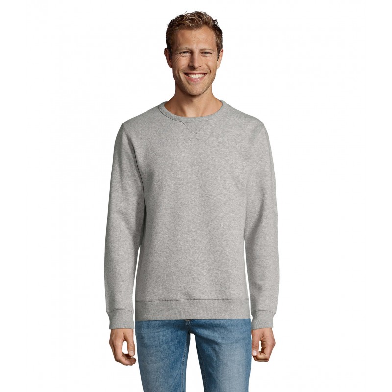 Sol's - Sweat-shirt homme col rond SULLY - Gris Chiné