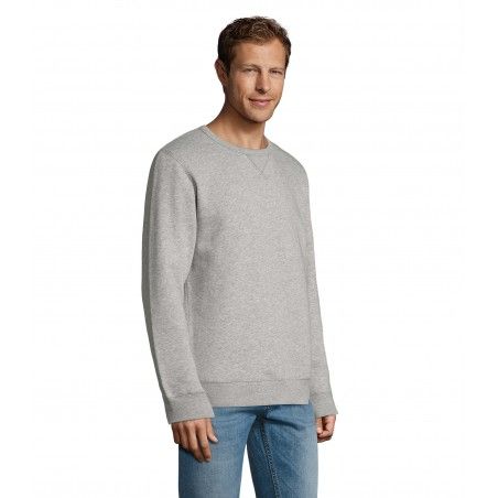 Sol's - Sweat-shirt homme col rond SULLY - Gris Chiné