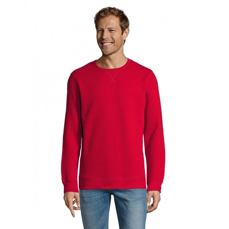 Sol's - Sweat-shirt homme col rond SULLY - Rouge