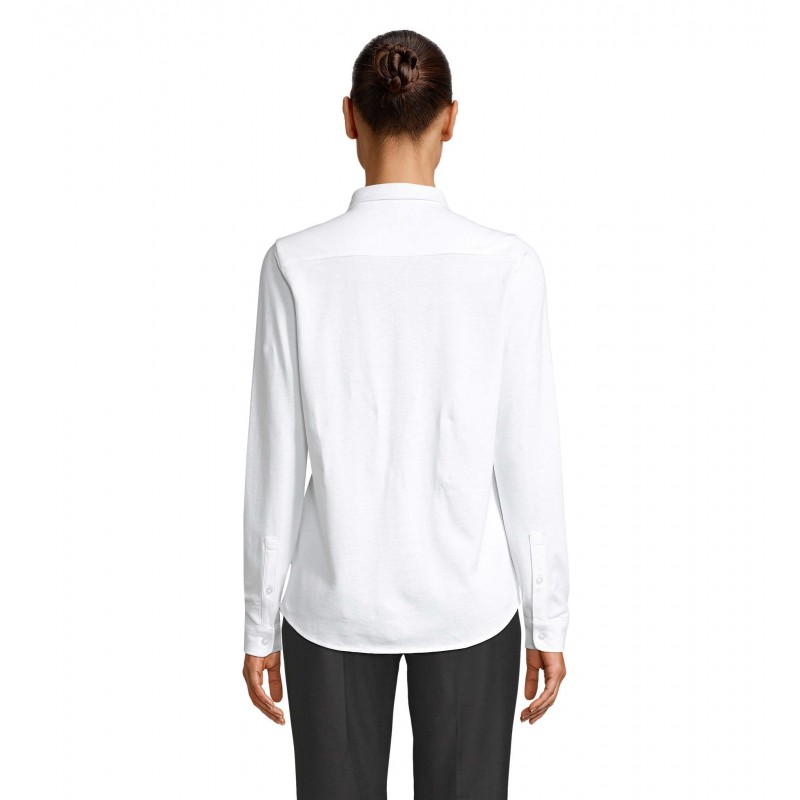Neoblu - Chemise en coton piqué femme BASILE WOMEN - Blanc Optique