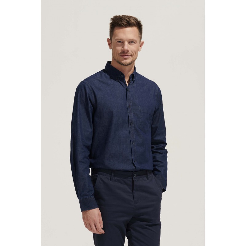 Sol's - Chemise homme en denim BARRY MEN