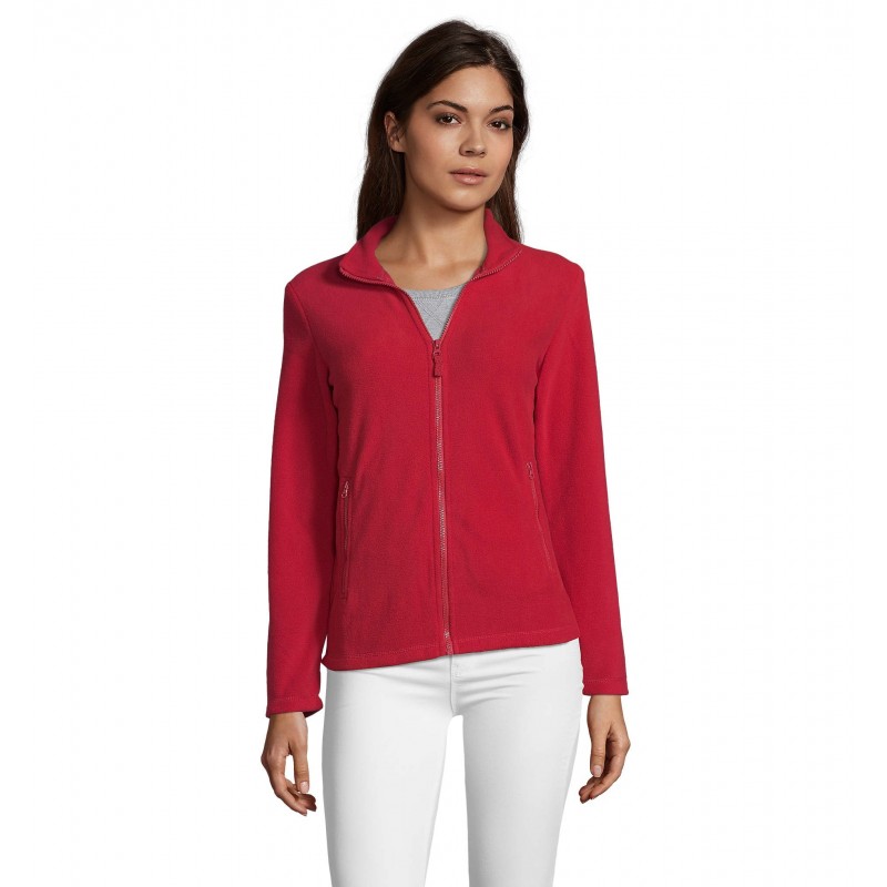 Sol's - Veste polaire femme zippée NORMAN WOMEN - Rouge