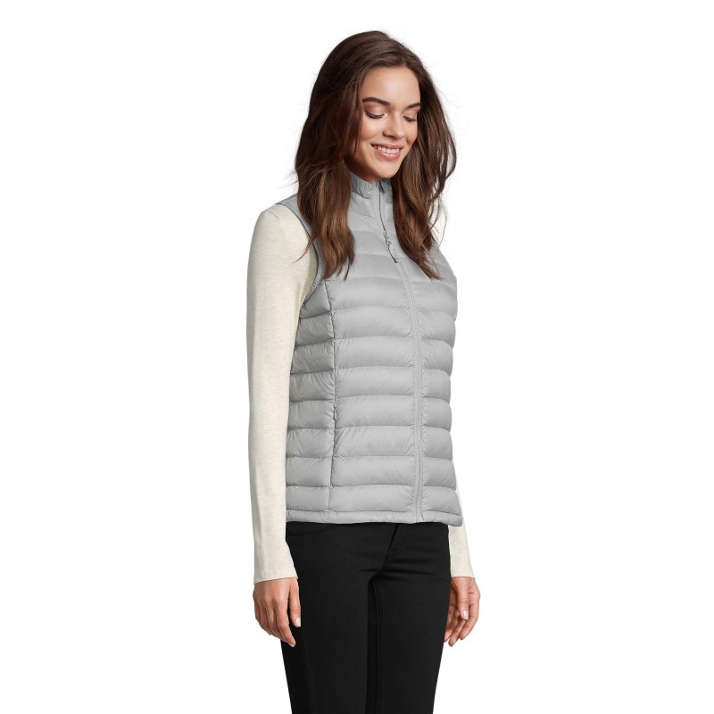 Sol's - Doudoune ultra light sans manches femme WILSON BW WOMEN - Gris Métal