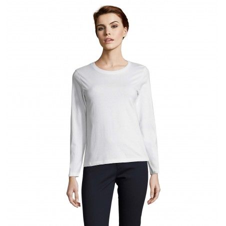 Sol's - Tee-shirt femme manches longues IMPERIAL LSL WOMEN - Blanc
