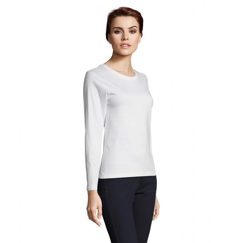 Sol's - Tee-shirt femme manches longues IMPERIAL LSL WOMEN - Blanc