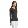 Sol's - Tee-shirt femme manches longues IMPERIAL LSL WOMEN - Anthracite Chiné