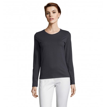 Sol's - Tee-shirt femme manches longues IMPERIAL LSL WOMEN - Gris Souris