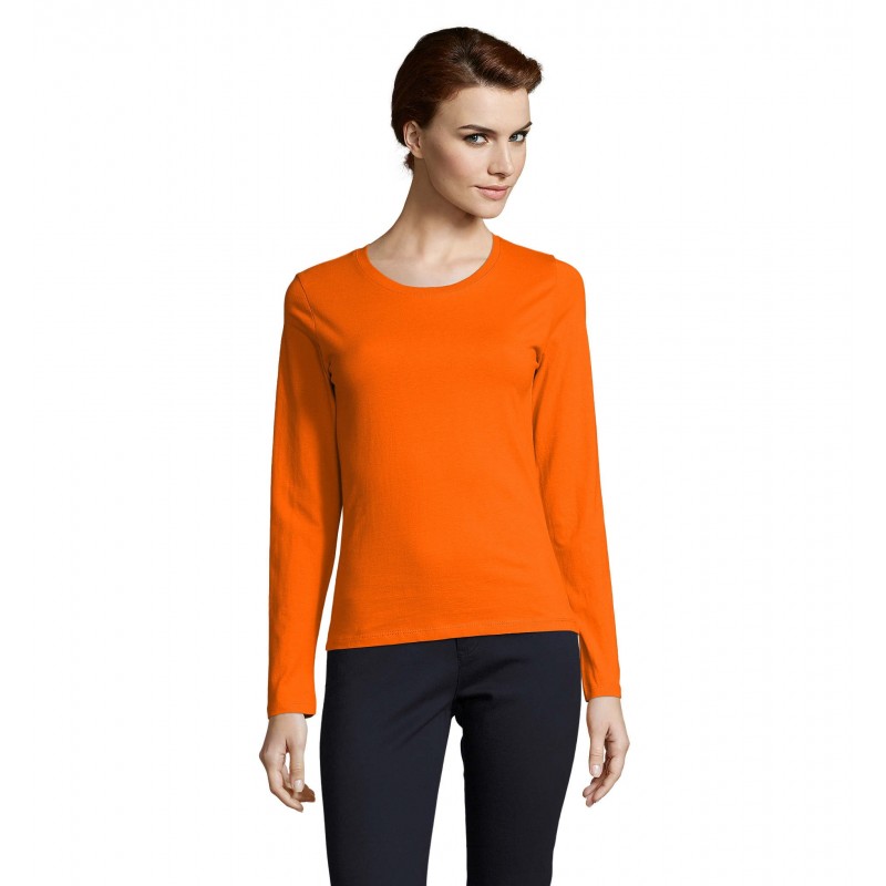 Sol's - Tee-shirt femme manches longues IMPERIAL LSL WOMEN - Orange