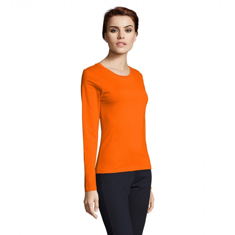 Sol's - Tee-shirt femme manches longues IMPERIAL LSL WOMEN - Orange