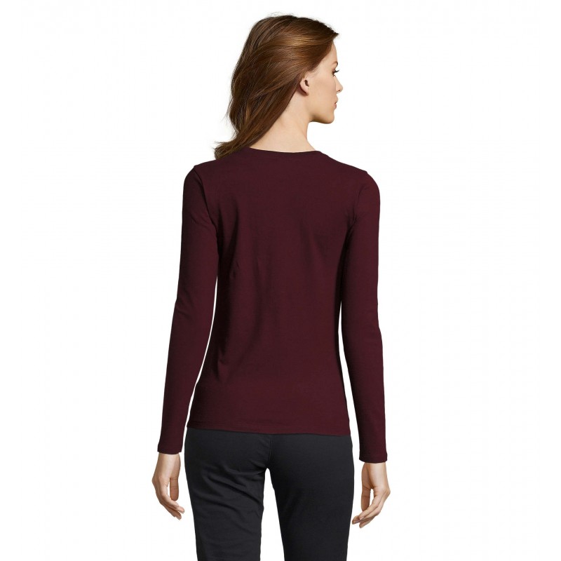 Sol's - Tee-shirt femme manches longues IMPERIAL LSL WOMEN - Oxblood