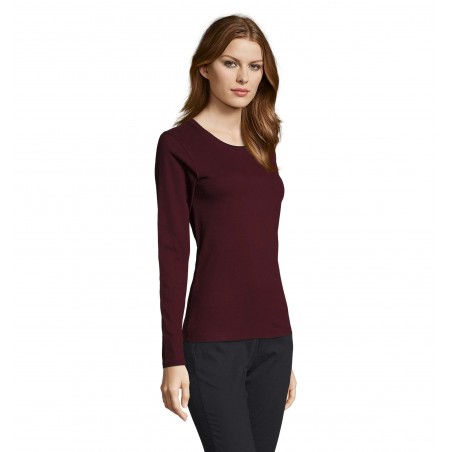 Sol's - Tee-shirt femme manches longues IMPERIAL LSL WOMEN - Oxblood
