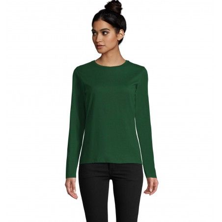Sol's - Tee-shirt femme manches longues IMPERIAL LSL WOMEN - Vert Bouteille