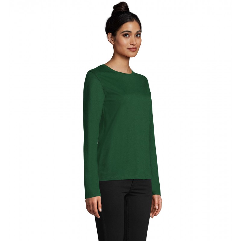 Sol's - Tee-shirt femme manches longues IMPERIAL LSL WOMEN - Vert Bouteille