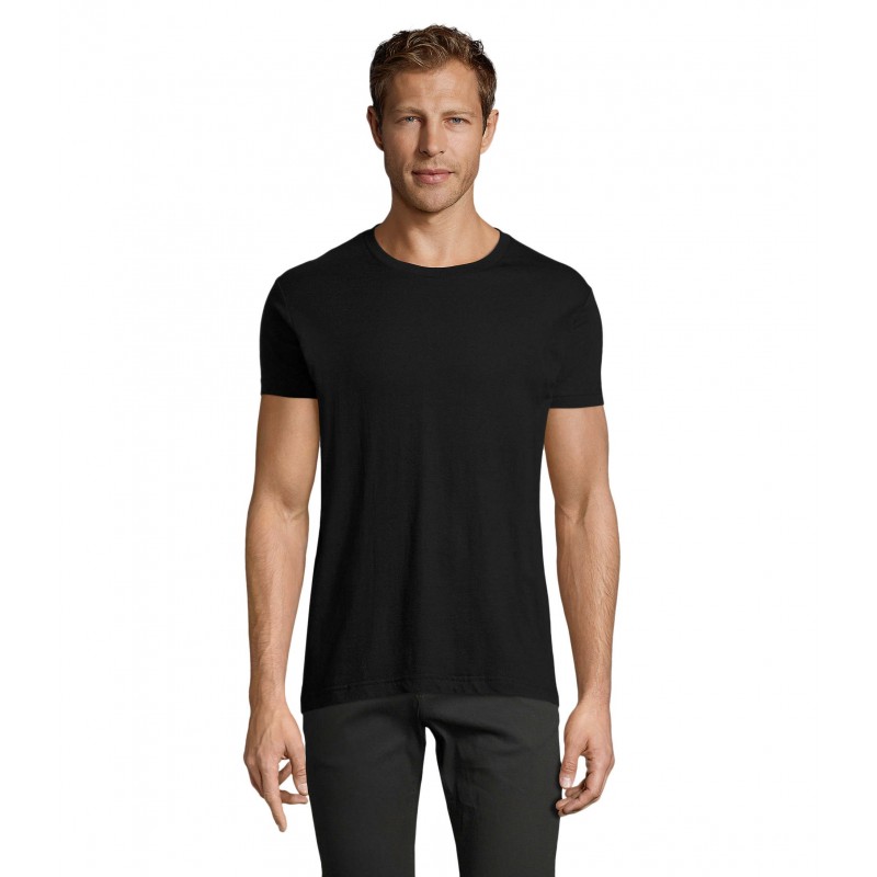 Sol's - Tee-shirt homme col rond ajusté REGENT FIT - Noir Profond