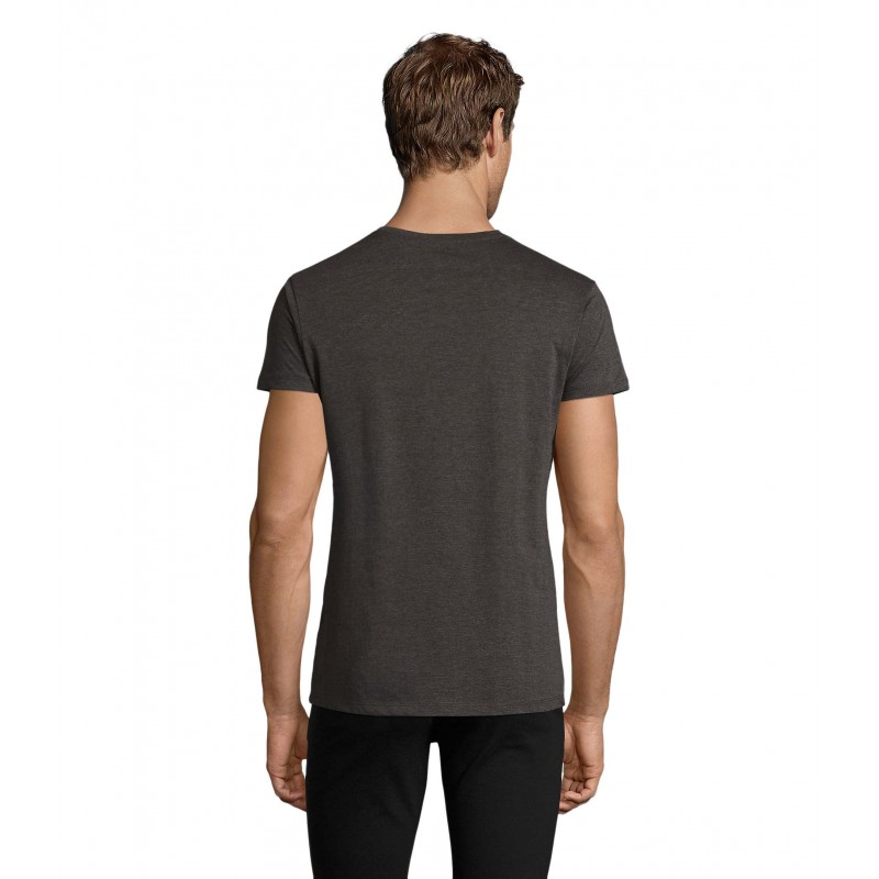 Sol's - Tee-shirt homme col rond ajusté REGENT FIT - Anthracite Chiné
