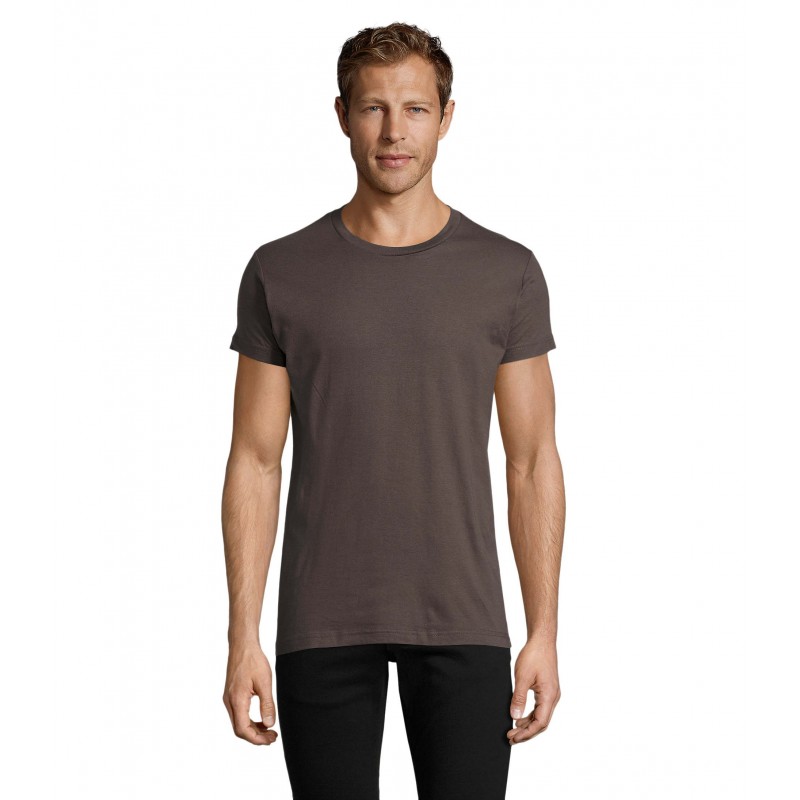 Sol's - Tee-shirt homme col rond ajusté REGENT FIT - Gris Foncé