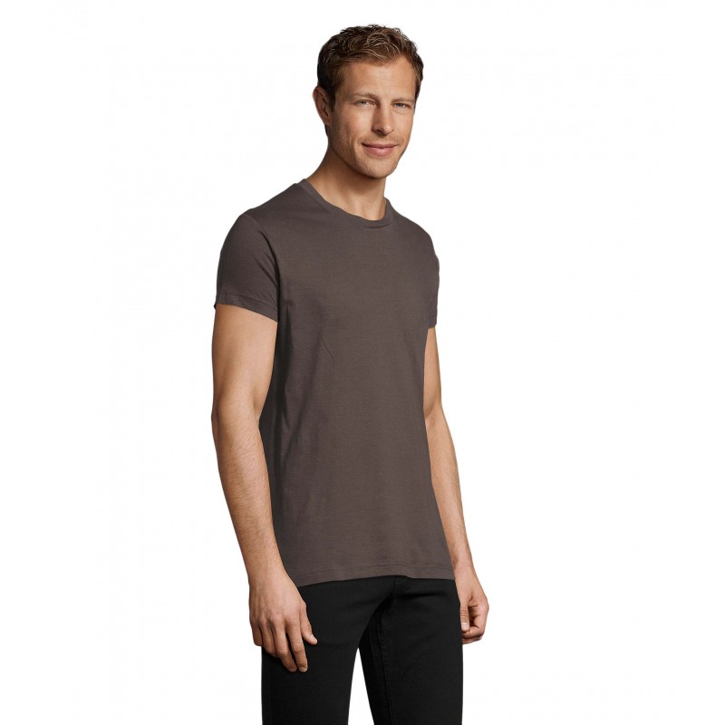 Sol's - Tee-shirt homme col rond ajusté REGENT FIT - Gris Foncé