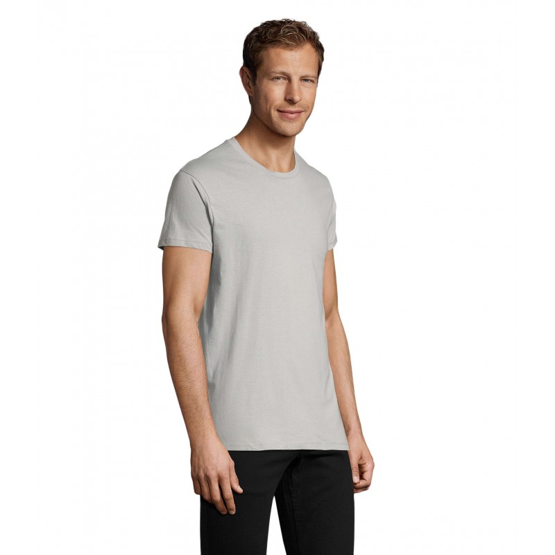 Sol's - Tee-shirt homme col rond ajusté REGENT FIT - Gris Pur