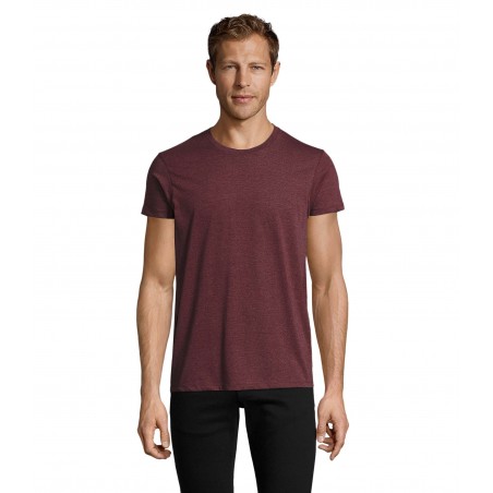 Sol's - Tee-shirt homme col rond ajusté REGENT FIT - Oxblood Chiné