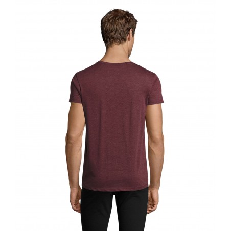 Sol's - Tee-shirt homme col rond ajusté REGENT FIT - Oxblood Chiné