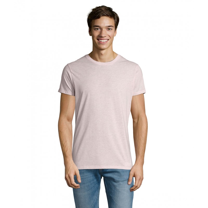 Sol's - Tee-shirt homme col rond ajusté REGENT FIT - Rose Chiné