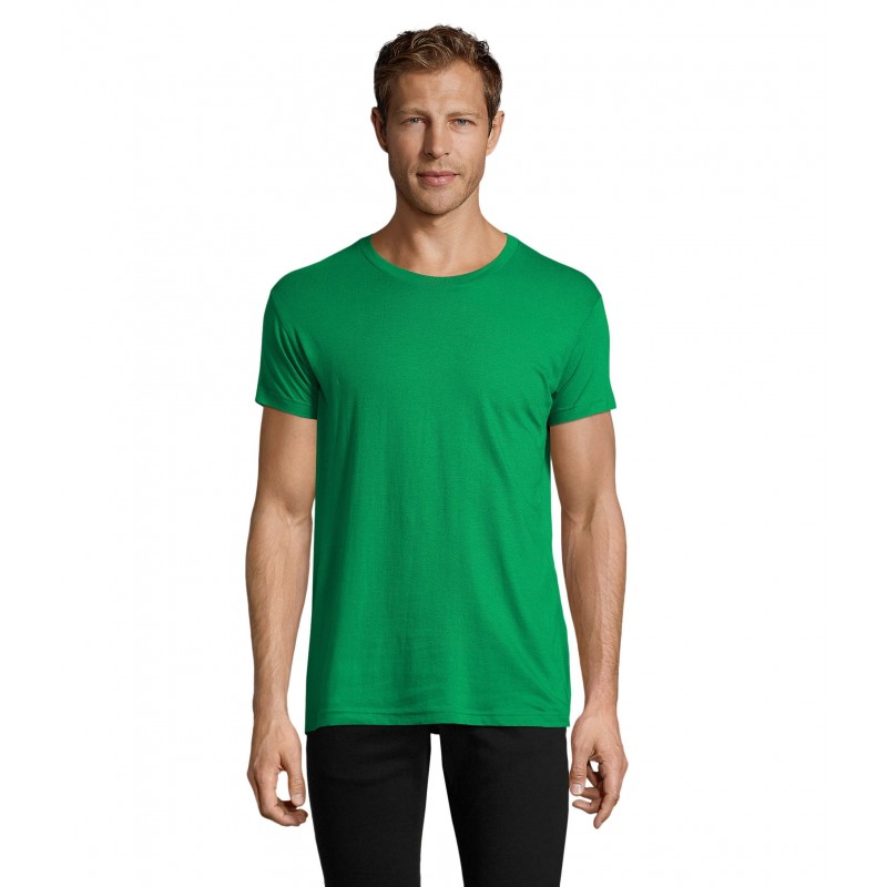 Sol's - Tee-shirt homme col rond ajusté REGENT FIT - Vert Prairie