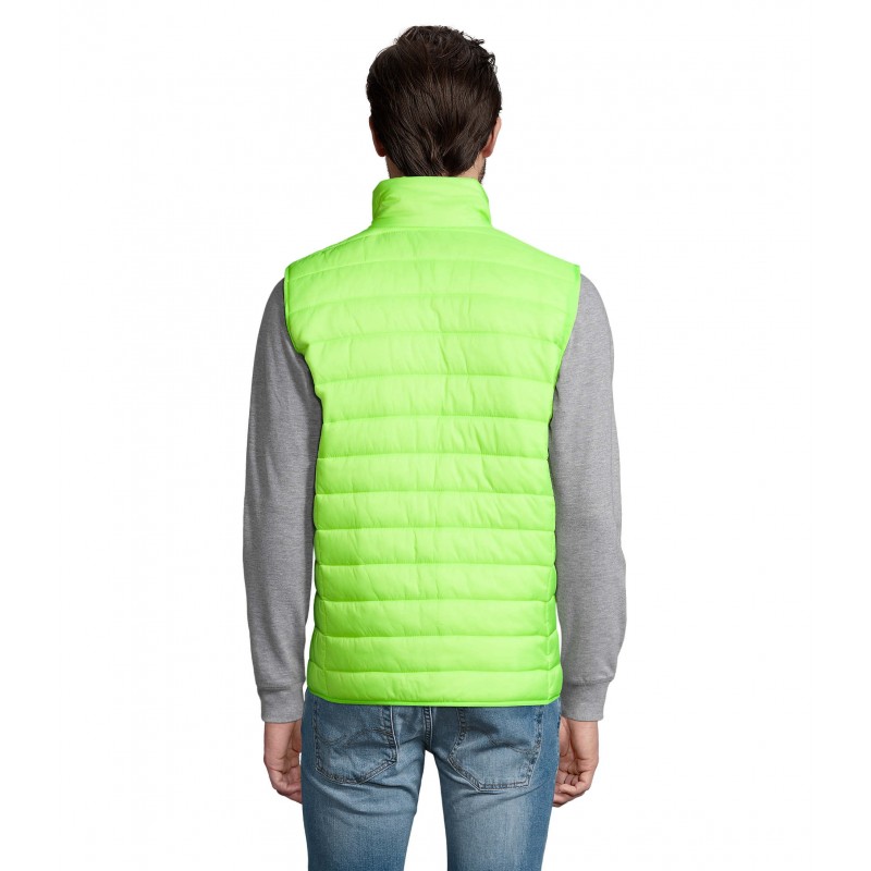 Sol's - Doudoune light sans manche homme WAVE MEN - Lime Fluo