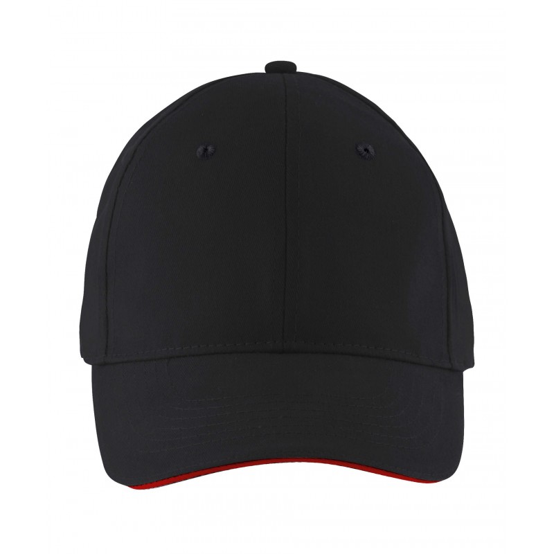 Sol's - Casquette 6 panneaux SOLAR - Noir / Rouge