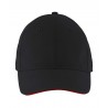 Sol's - Casquette 6 panneaux SOLAR - Noir / Rouge