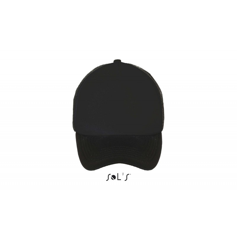 Sol's - Casquette filet 5 panneaux BUBBLE - Noir