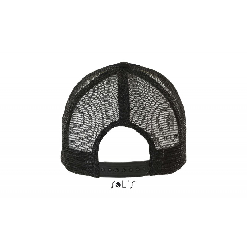 Sol's - Casquette filet 5 panneaux BUBBLE - Noir