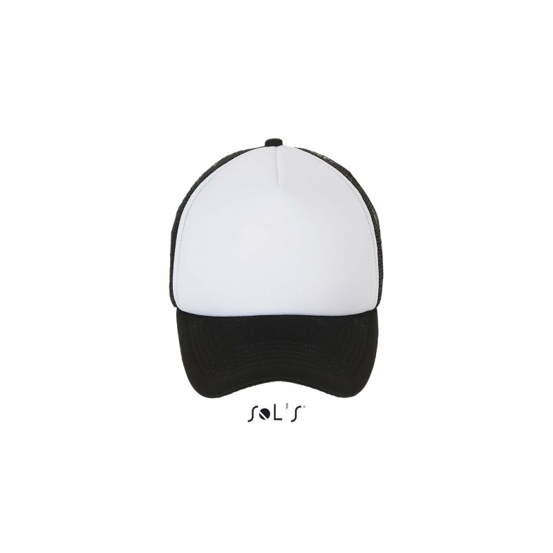 Sol's - Casquette filet 5 panneaux BUBBLE - Blanc / Noir
