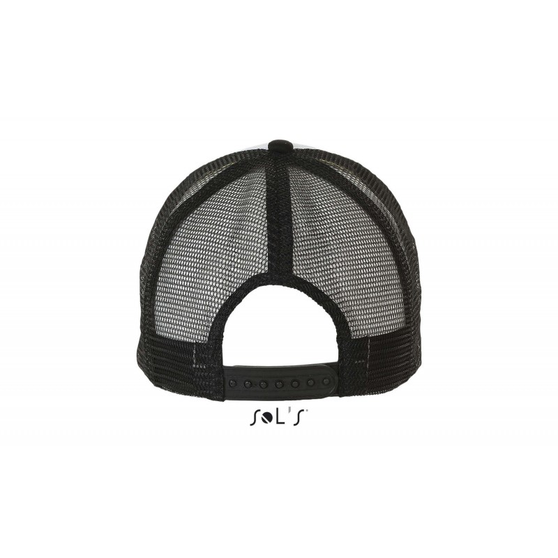 Sol's - Casquette filet 5 panneaux BUBBLE - Blanc / Noir