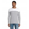 Sol's - Tee-shirt homme manches longues rayé MATELOT LSL MEN - Blanc / Marine