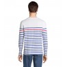 Sol's - Tee-shirt homme manches longues rayé MATELOT LSL MEN - Blanc/roy/rouge