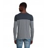 Sol's - Tee-shirt homme manches longues rayé MATELOT LSL MEN - French Marine / Blanc