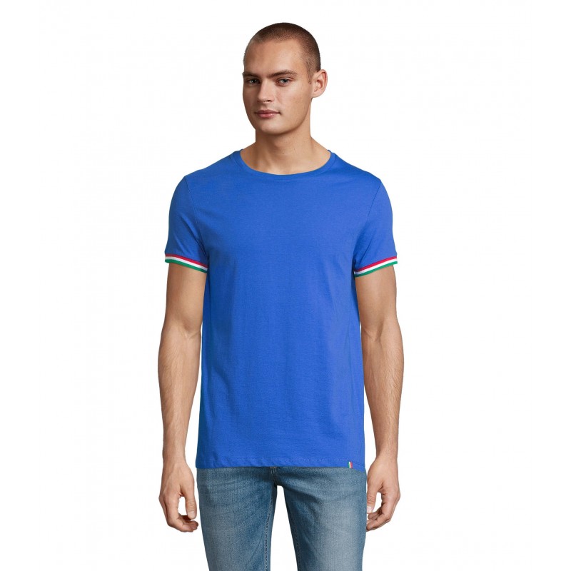 Sol's - Tee-shirt homme manches courtes RAINBOW MEN - Royal / Vert Prairie