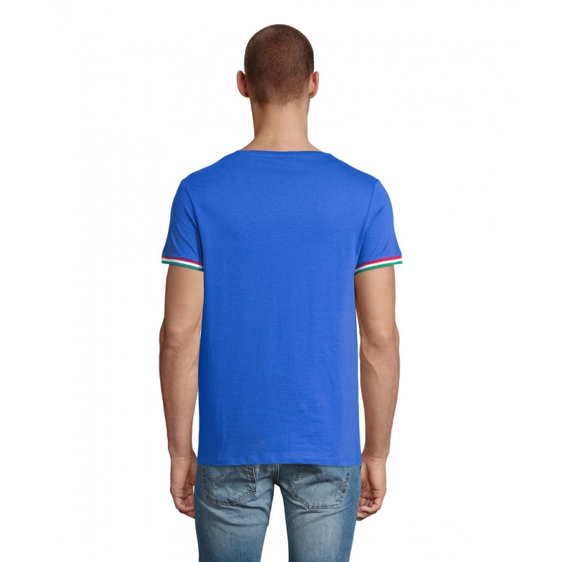 Sol's - Tee-shirt homme manches courtes RAINBOW MEN - Royal / Vert Prairie