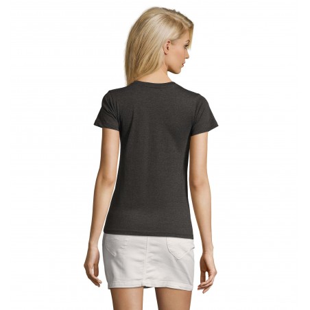 Sol's - Tee-shirt femme col rond ajusté IMPERIAL FIT WOMEN - Anthracite Chiné