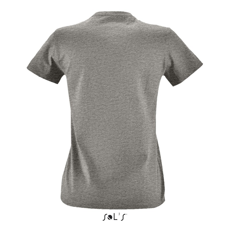 Sol's - Tee-shirt femme col rond ajusté IMPERIAL FIT WOMEN - Gris Chiné