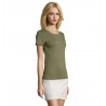 Sol's - Tee-shirt femme col rond ajusté IMPERIAL FIT WOMEN - Kaki Chiné