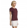 Sol's - Tee-shirt femme col rond ajusté IMPERIAL FIT WOMEN - Oxblood Chiné