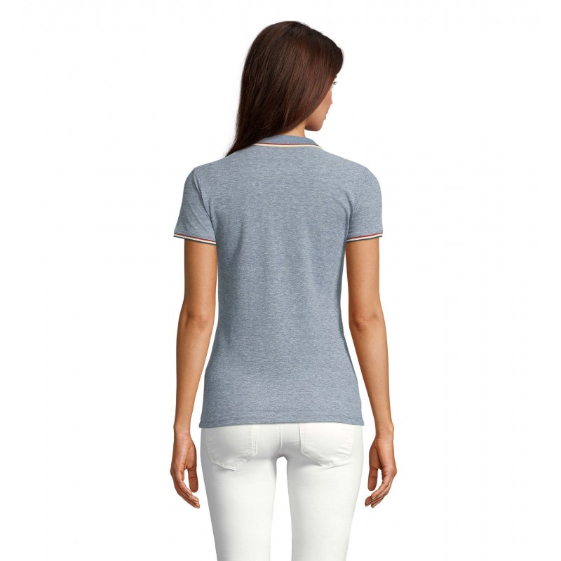 Sol's - Polo chiné femme PANAME WOMEN - Jean Chiné Clair