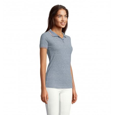 Sol's - Polo chiné femme PANAME WOMEN - Jean Chiné Clair