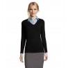 Sol's - Pull col v femme GLORY WOMEN - Noir